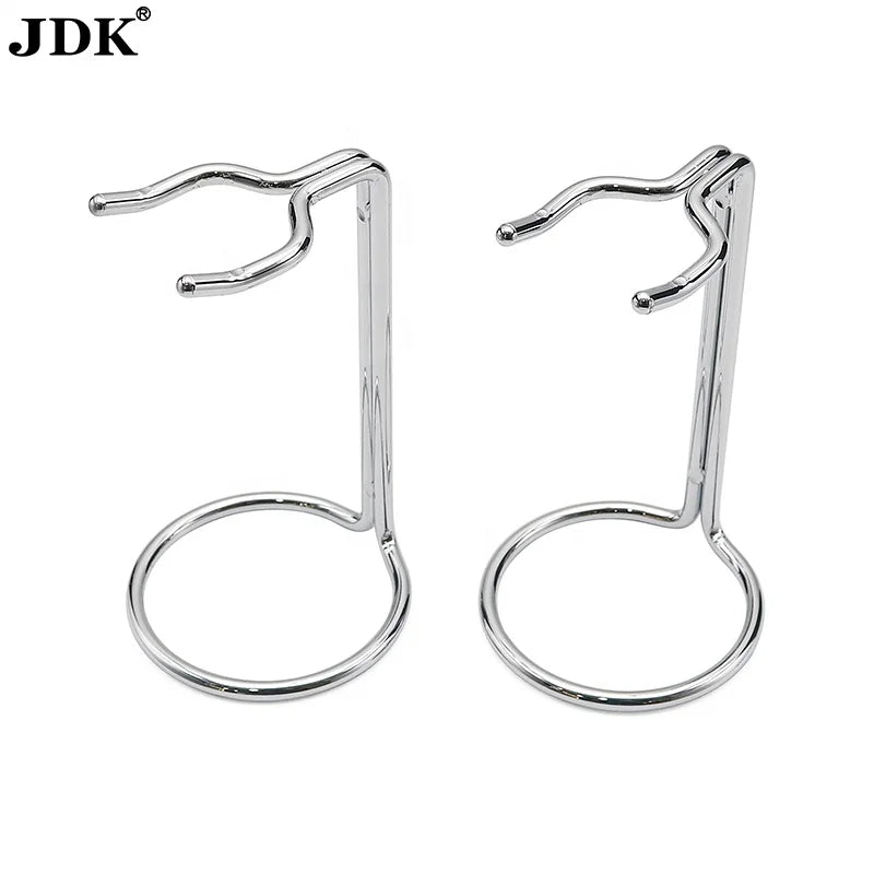 JDK Convenient Deluxe Men's Stainless Steel Shaving Stand Holder with Brush and Razor Holder for Travel