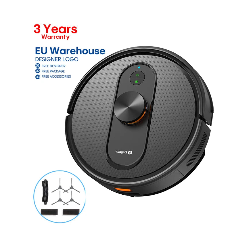 Bagotte Factory Smart Robo Aspirador Wet/Dry Mop Sweeper Floor Cleaning Robot Vacuum Cleaner Dust Remover App-Controlled