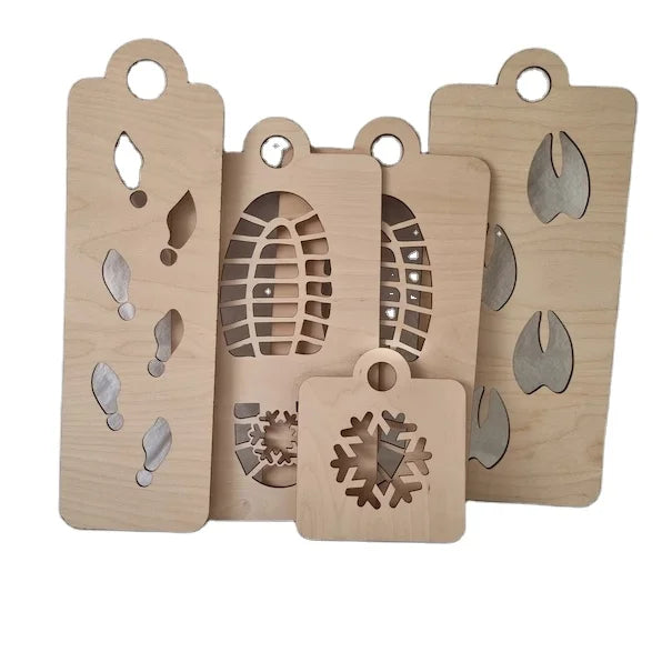 Santa Boot Print Stencils Reindeer Footprint Stencils for Christmas Decor