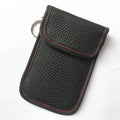 New Arrival Pu Leather Rfid Signal Blocker Car Key Ring Faraday Bag for Key Fob