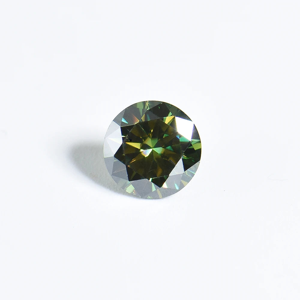 Wholesale Price 1 Carat 6.5mm Original Green  Moissanite Diamond Synthetic Stone for test or Extended Order