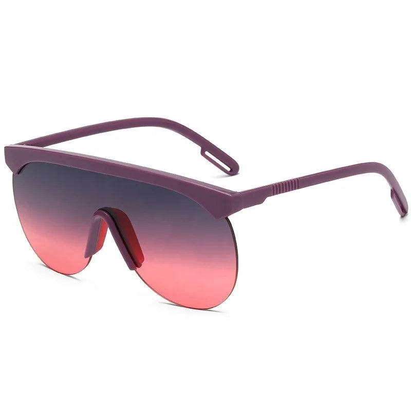 New Wholesale Designer Luxury Famous Brands 2024 Metal UV400 Polarized Luxury Oversized Sunglasses Women Mirror Lens