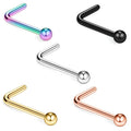 Gaby  316L Stainless Steel L Shaped Surgical Steel Curved Septum Nose Ring Piercing Jewelry for Women