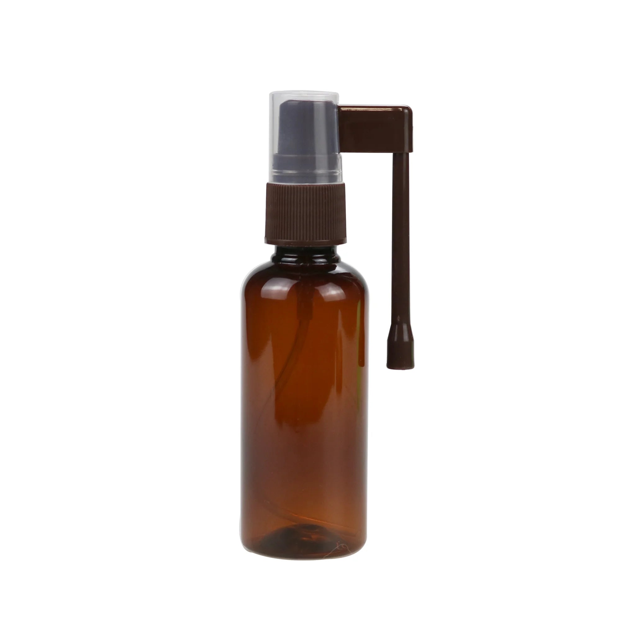 Brown Oral Spray With Fine Mist Sprayer Atomizer Throat Bottle