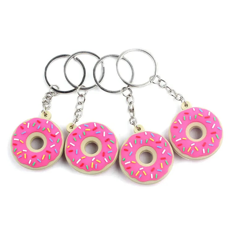 OEM ODM Service China Factory Custom Cute 3d Donut Ice Cream Keychain With High Quality for Promotion Gifts