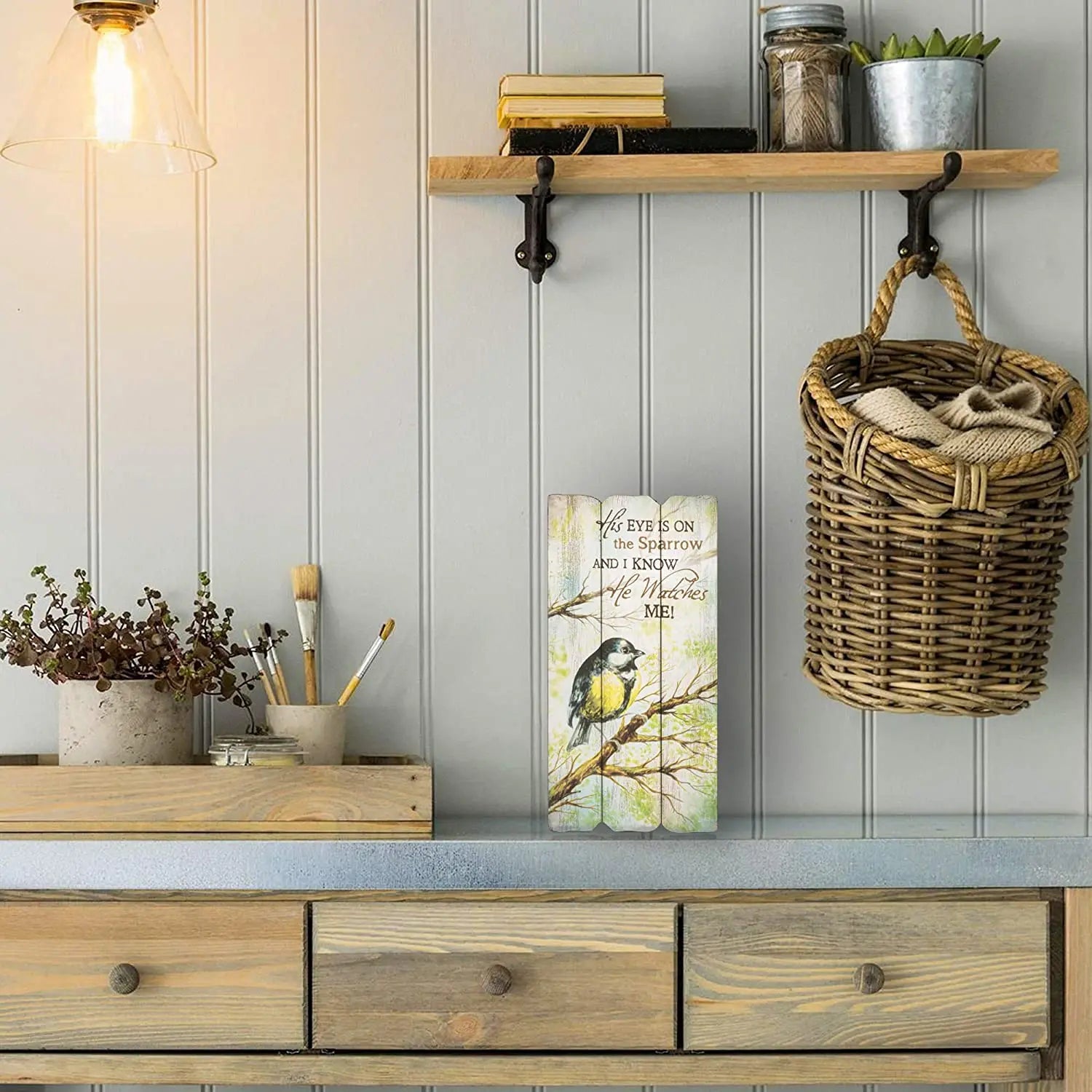 Wholesale Painted European Style Simple Hanging MDF Wood Wall Decorations with Letters Theme for Home Decor