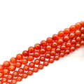 Red Carnelian Round Beads for Jewelry Making Agate Hole 25 Stone Natural 4/6/8/10/12/14/16MM Gemstone 1strand 15.5inch 1.5MM