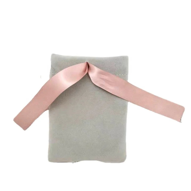 New Suede Ribbon Drawstring Gift Storage Bag Lipstick Perfume Air Cushion Ring Earrings Fashion Velvet Pouch for Watch