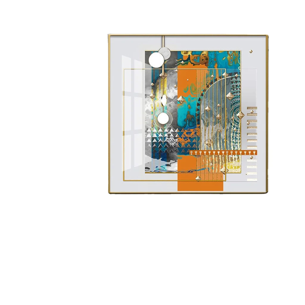 CHENISTORY Large Size Modern Light Luxury Abstract Geometry Lines Gold Foil  Decorative Artwork Painting