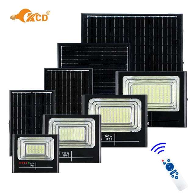 KCD Advertising Board Garden IP67 Flood Solar Lamp 300w 400w 500w 600w Solar Powered LED Flood Lights With Digital Display
