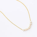 Fashion 18k Gold Plated Sterling Silver Necklace Freshwater Pearls Pendant Necklace
