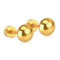 Hot Selling Cute Wholesale Screw Plug Ball Stud Earring 18K Gold Plated Jewelry Stainless Steel Women Small Earrings Female