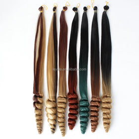 Synthetic 33-Color 18-Inch Goddess French Curl Crochet Braids Pre-Stretched Hair with Loose Spiral Wave and Curly Features