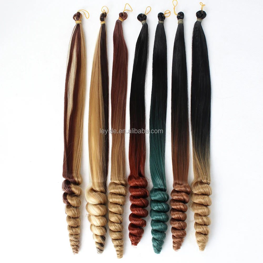 Synthetic 33-Color 18-Inch Goddess French Curl Crochet Braids Pre-Stretched Hair with Loose Spiral Wave and Curly Features