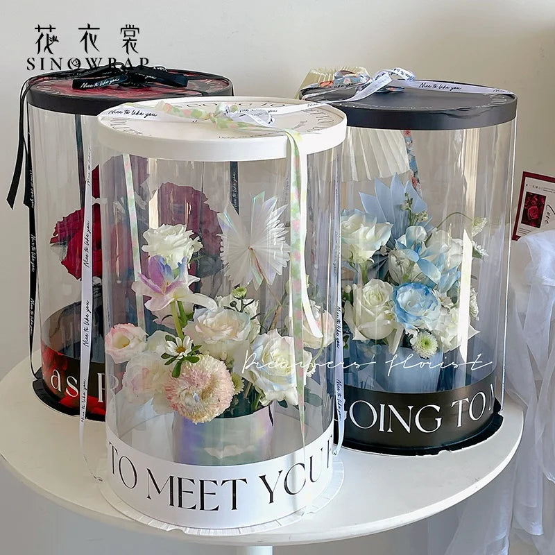Florist Supplies Bouquet Decoration Portable Flower Packing Box