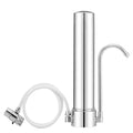 Plug-free Manual Silver Household Hotel Use Energy Saving Convenient Filtering Tabletop Water Purifier Quick Effect 75 GPD Flow