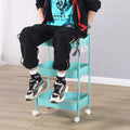 Rotatable Three Tier Carbon Steel Powder Coated Storage Trolley Household Standing Rack Multifunctional Cart Storage Shelf