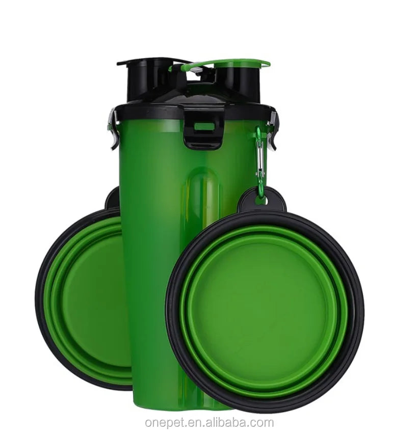 Collapsible Bowl Eco-Friendly Plastic Dog Drinking Bottle Portable Automatic Pet Bowl for Travel and Home Use for Animals