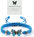 Butterfly Bracelet--Adjustable String Butterfly Bracelets Adjustable Hand Woven Bracelets Valentine's Day Gift