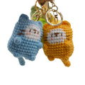Yarn Crochet Keychain Cat Crochet Knitted Animals Toy Dolls Charms Amigurumi Keychain Knitted Handmade Amigurumi Crochet Toys