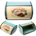 Hot Sales Cream Metal Bread Box/Bin/kitchen Storage Containers with Roll Top Lid (Cream)