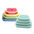 Yongli Set of 4 Collapsible Silicone Food Storage Container Leftover Meal Box for Kitchen Lunch Boxes BPA Free Dishwasher Safe