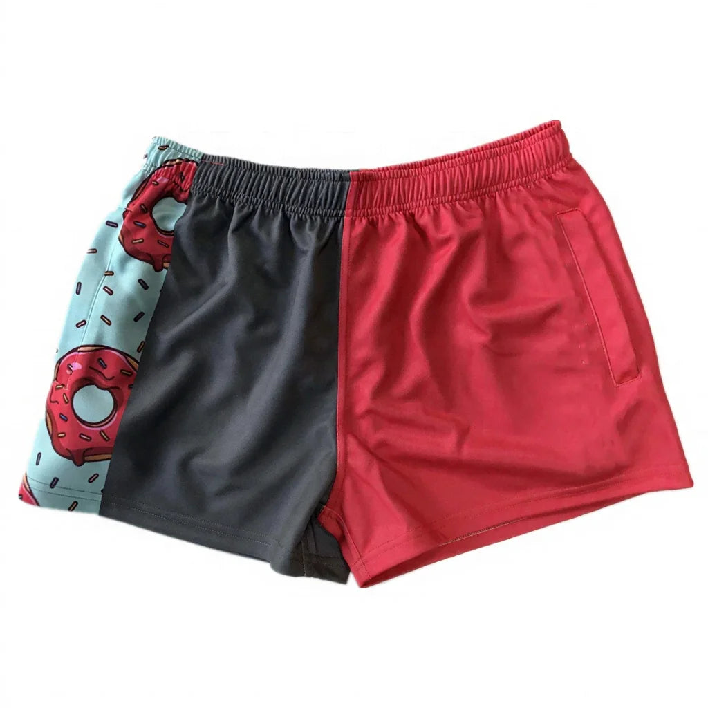 Custom Logo Fitted Plus Size Women Sport Rugby Footy Shorts Breathable Sublimation with Drawstring Closure