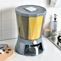 New 360 Degree Auto Rotating Division Storage Box Dry Food Grain Dispenser Container with Measuring Cup