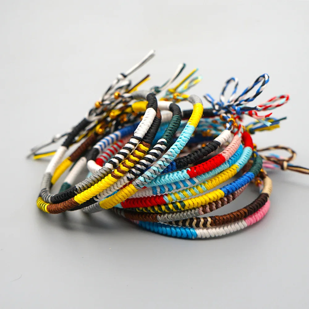 Handmade Waterproof Woven Wax Thread Wrap Simple Rope Knot  Men and Women