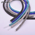JUNAO 6mm Diameter Glass Rhinestones Cord DIY Crafts Hotfix Crystal AB Rhinestones Chain for Dress Making