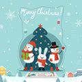 Custom 3D Eco-Friendly Cartoon Anime Style Christmas Tree Decorative Standee Plastic UV Printed Acrylic Custom Color Christmas