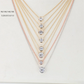 Starsgem 9K/10K/14K/18k White/yellow/rose Gold Necklace With DEF VS 0.28ct/0.5ct/1ct Round Cut Lab Diamond Size 40+5cm