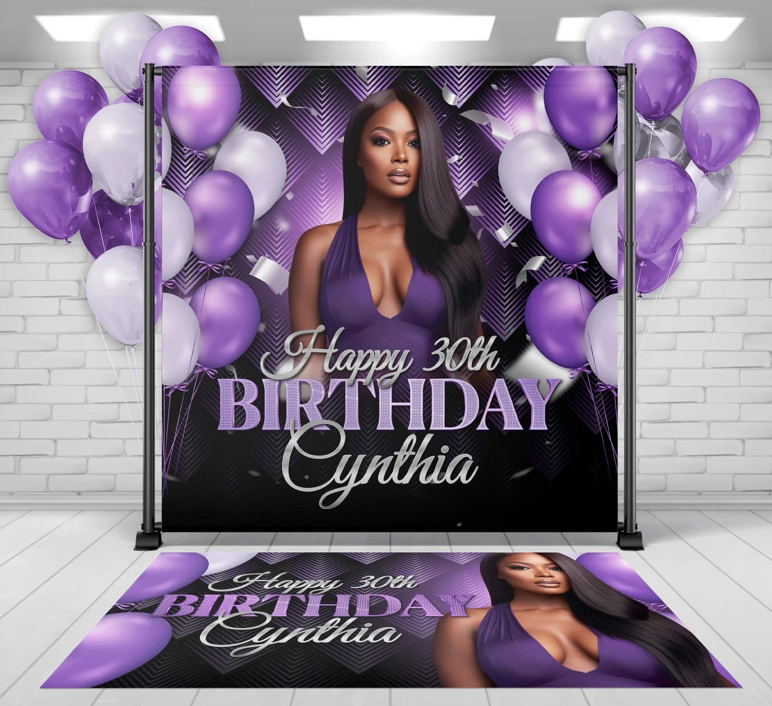 Customized Backdrop Floor Decal Custom Birthday Banner Party Decor Event Planner Decoration Step and Repeat Birthday Signs