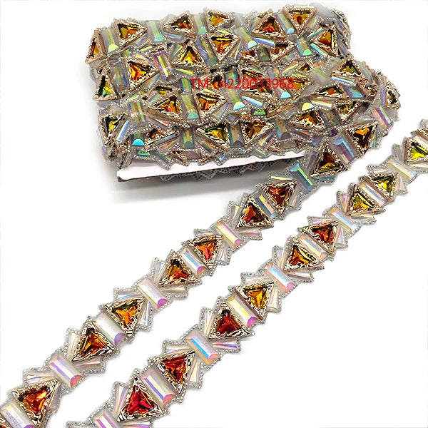 Rhinestone Heat Transfers Custom Silver ab Appliques Bridal Crystal Shoulder Trim for Jewelry Clothing Accessories