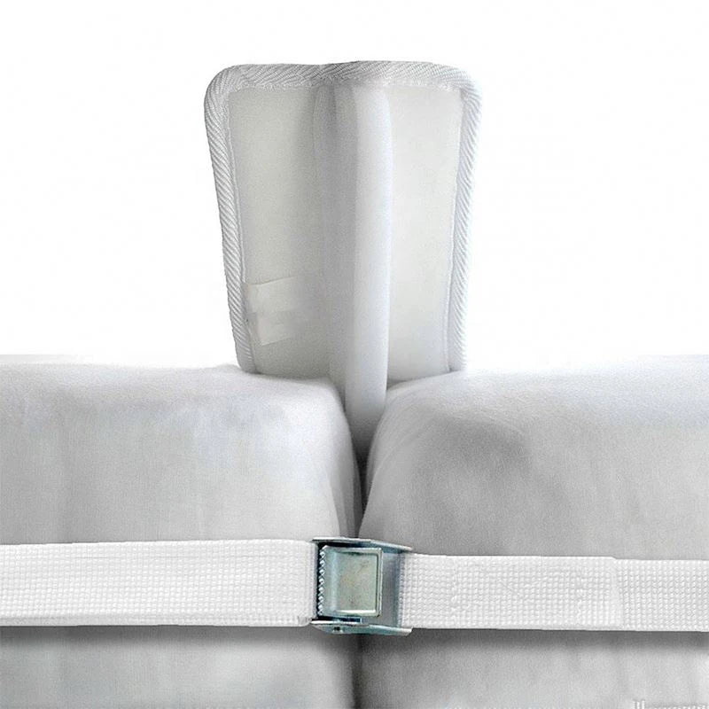 Adjustable Memory Foam Bed Bridge Connector Twin to King Converter Kit with Strap MegaBDM