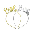 Wholesale Cheap Factory Price Durable Fashion New Gold Letters Bride Bridesmaid Wedding Plastic Headband