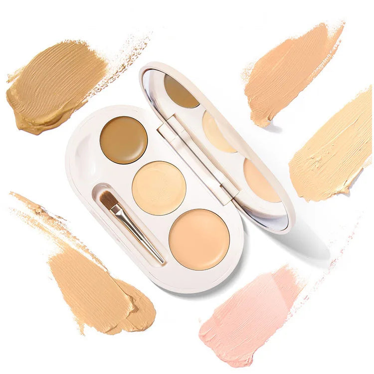 Long Lasting Matte Face Makeup  Brighten Skin Tone Concealed Flaws Waterproof Long-lasting Creamy Concealer Palette