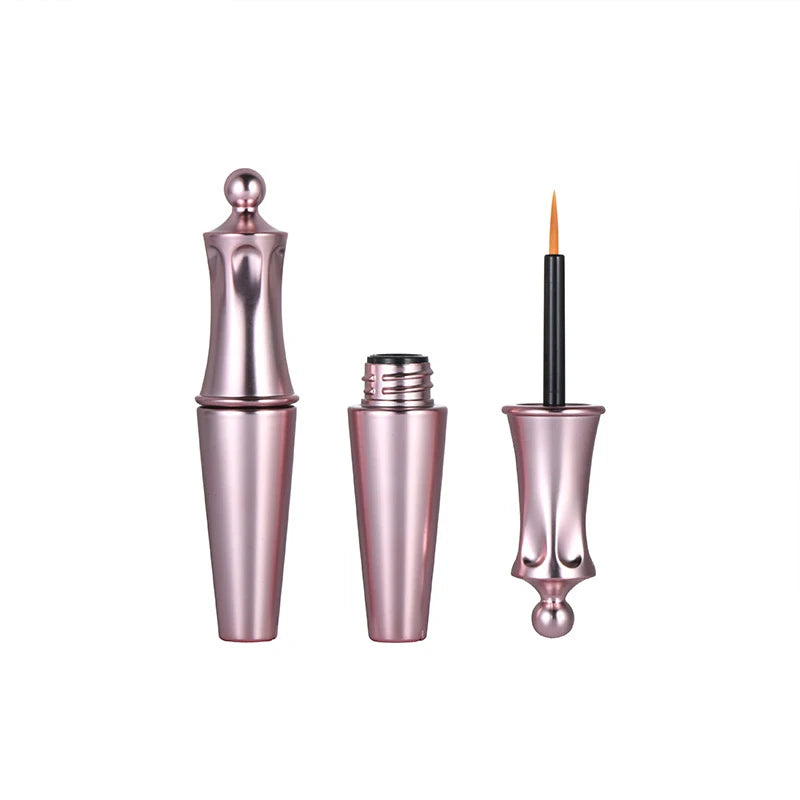 Yueshunxing 4ml Light Gold Rose Gold Crown Eyelash Growth Liquid Magnetic Eyeliner Liquid Bottle Empty Eyeliner Container