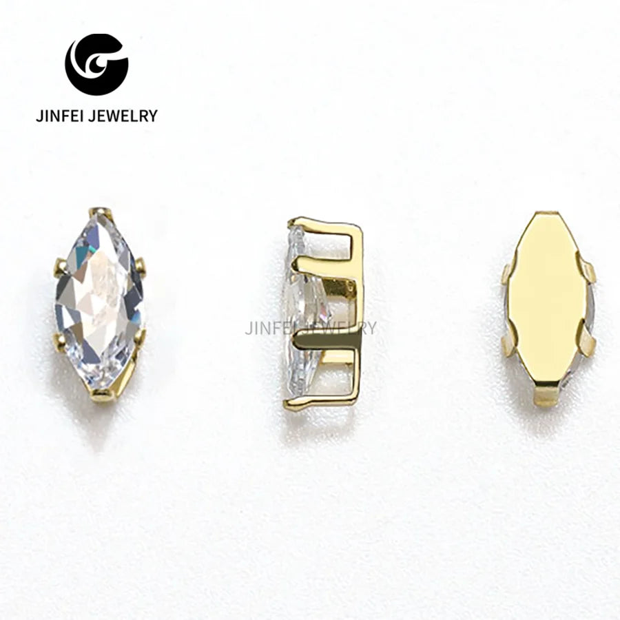 Hot Selling 100 PCS Rhinestone Cup Processing Accessories Horse Eye Shape Zircon Claw Garment Accessories