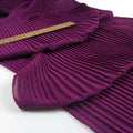 145CM Wide Burgundy Ruffled Pleated Chiffon Dress Clothes Fabric
