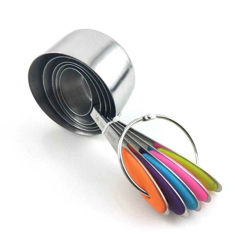Measuring Tools Set Cup Quality Polished Stainless Steel 5pcs Kitchen Measuring Cups