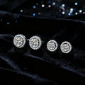 Luxury Hip Hop Classic 925 Silver Earrings VVS D Color 1CT 2CT Moissanite S925 Full Diamond Earrings for Women Wedding Jewelry