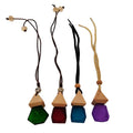 Factory 5ml 8ml Turkey Wooden Cap Car Perfume purple pink Green Hanging Car air Freshener Customized Liquid Bottle Air Bottle