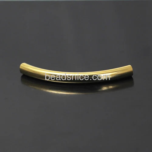 Beadsnice  Bent Smoothly  Brass Hollow Tube Jewelry Accessory