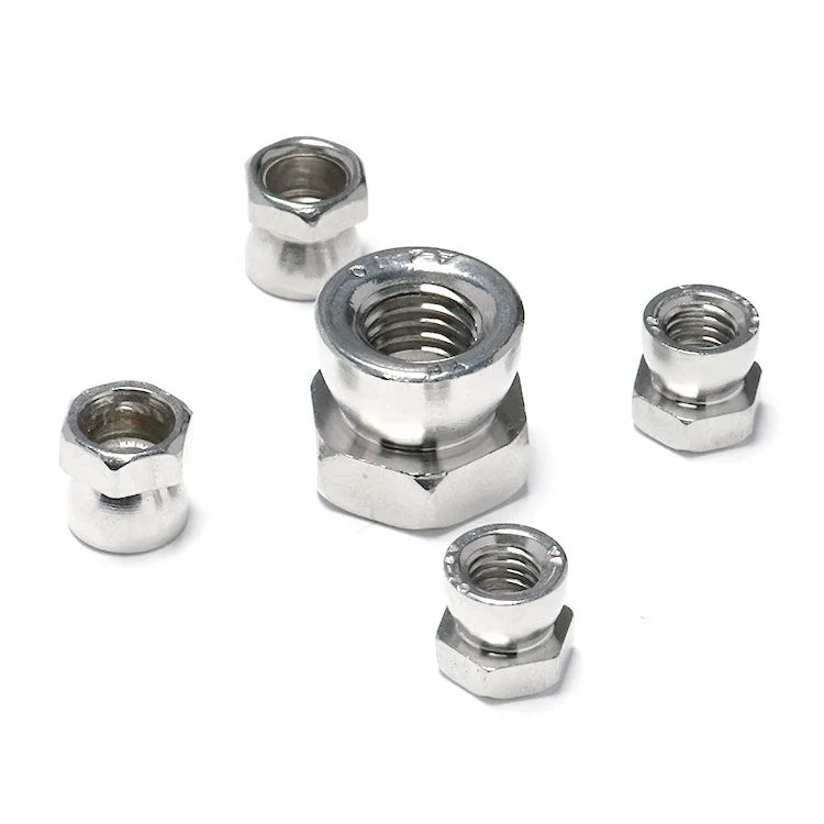 Customized A2 SS304 Anti Theft Twist Security Hex Breakaway Nuts M6 M8 Hex Tamper Proof Shear Nut