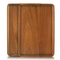 Rectangular Acacia Wood Serving Tray Natural Wood Platter for Party Charcuterie Cheese & Snacks Coffee Decorative Tray
