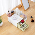 Double-Deck Jewelry and Makeup Organizer Clear Cosmetic Organizer Vanity Storage Display Box Make up Storage Box