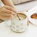 China Manufacturer Coffee Shop Stoneware White Cafe Cappuccino Crude Pottery Cup Coffee Mug With Handle
