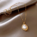 Meetyoo New Design Irregular Baroque Pearl Pendant Necklace Imitation Pearl Necklace Waterproof Women's Fashion Jewelry