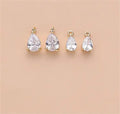 Hot Sale 14K Gold Plated Copper Jewelry Fashion Water Drop Design ZIRCON Insert Pendant for Necklace Bracelet DIY